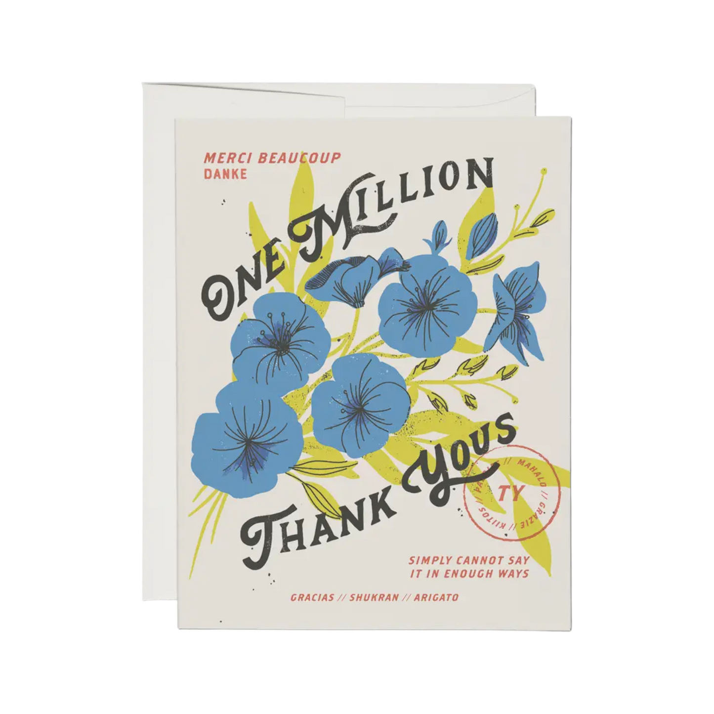 One Million Thanks Card by Red Cap Cards