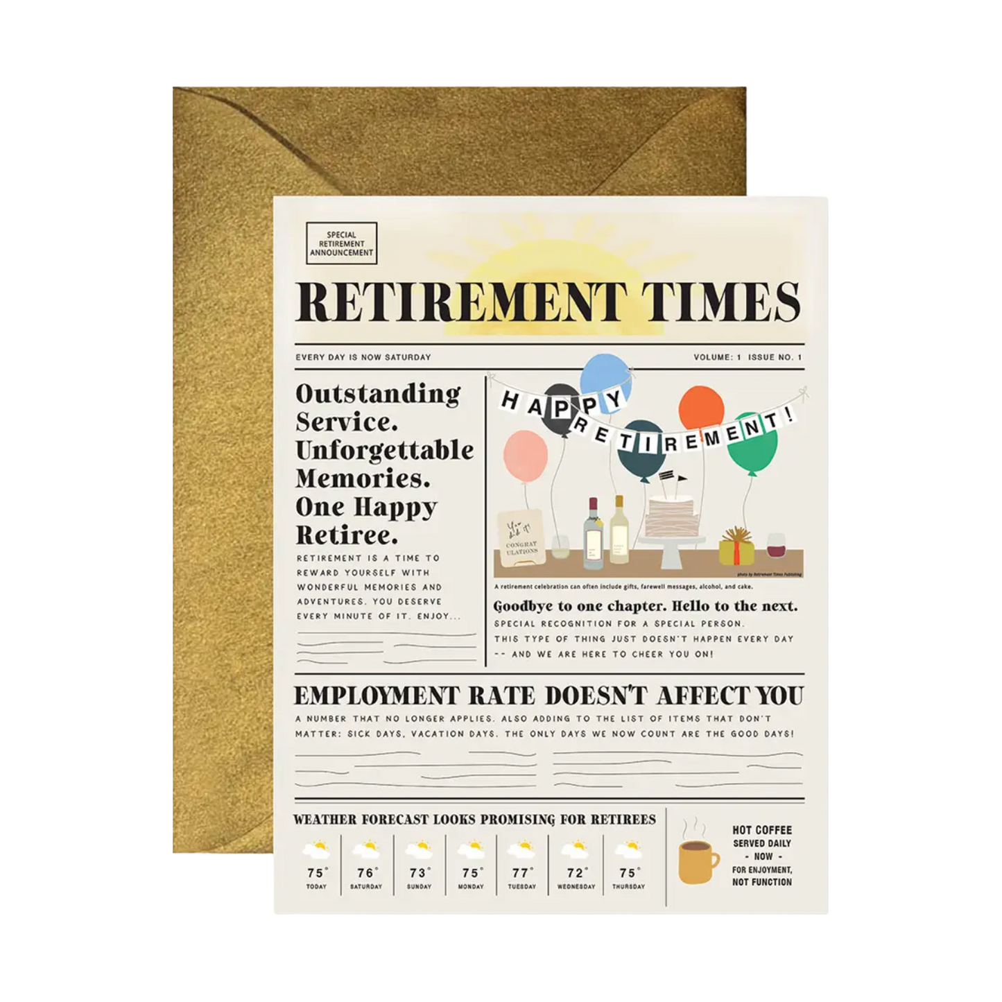 Retirement Times Card by Ginger P. Designs