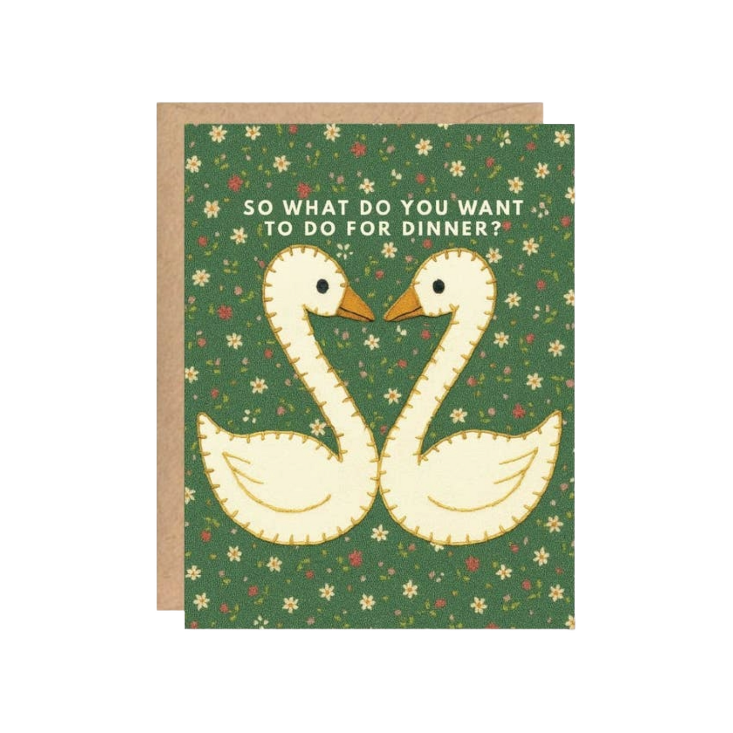 Kissing Swans Card