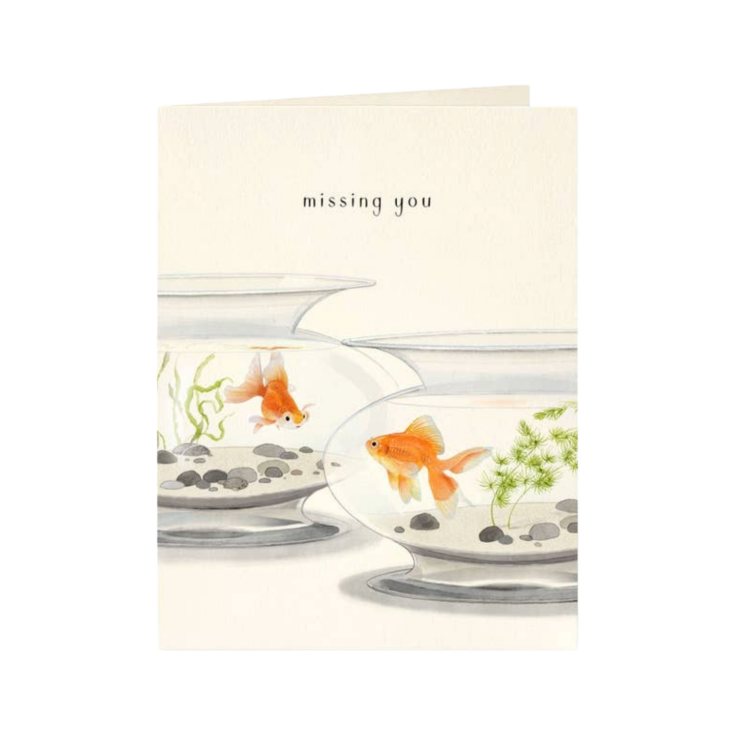 Fish Bowls Missing You Card