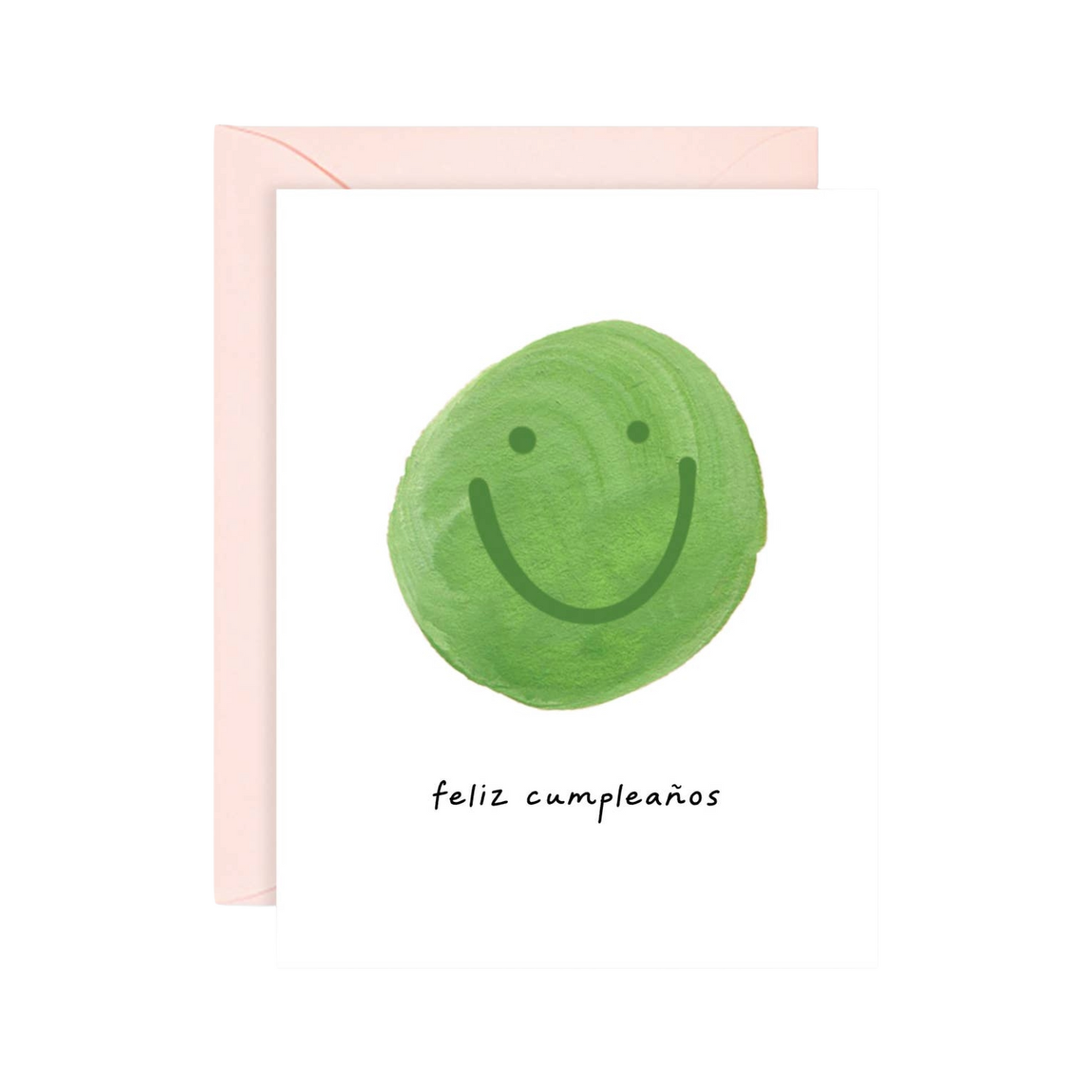 Green Smiley Feliz Cumpleaños Card
