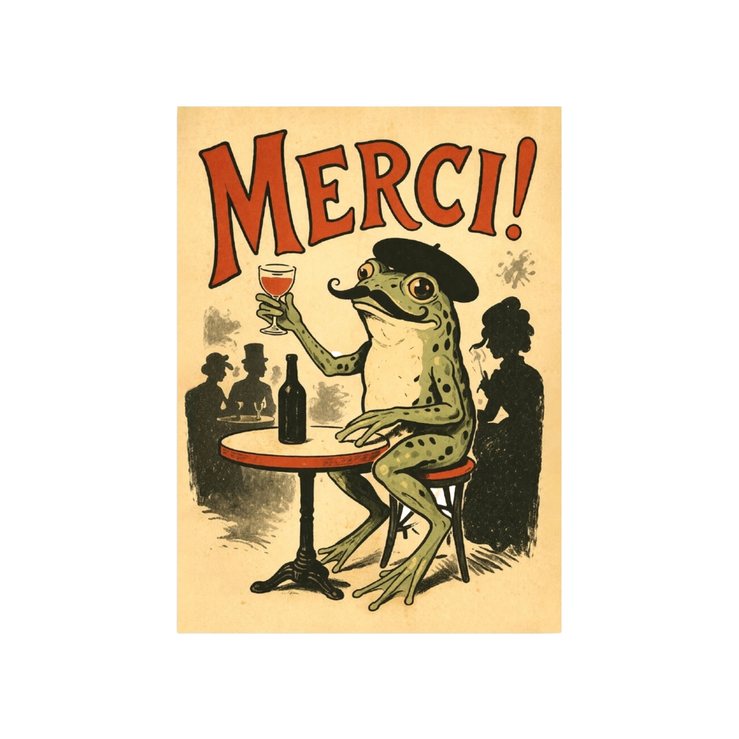 Merci Funny Frog Card