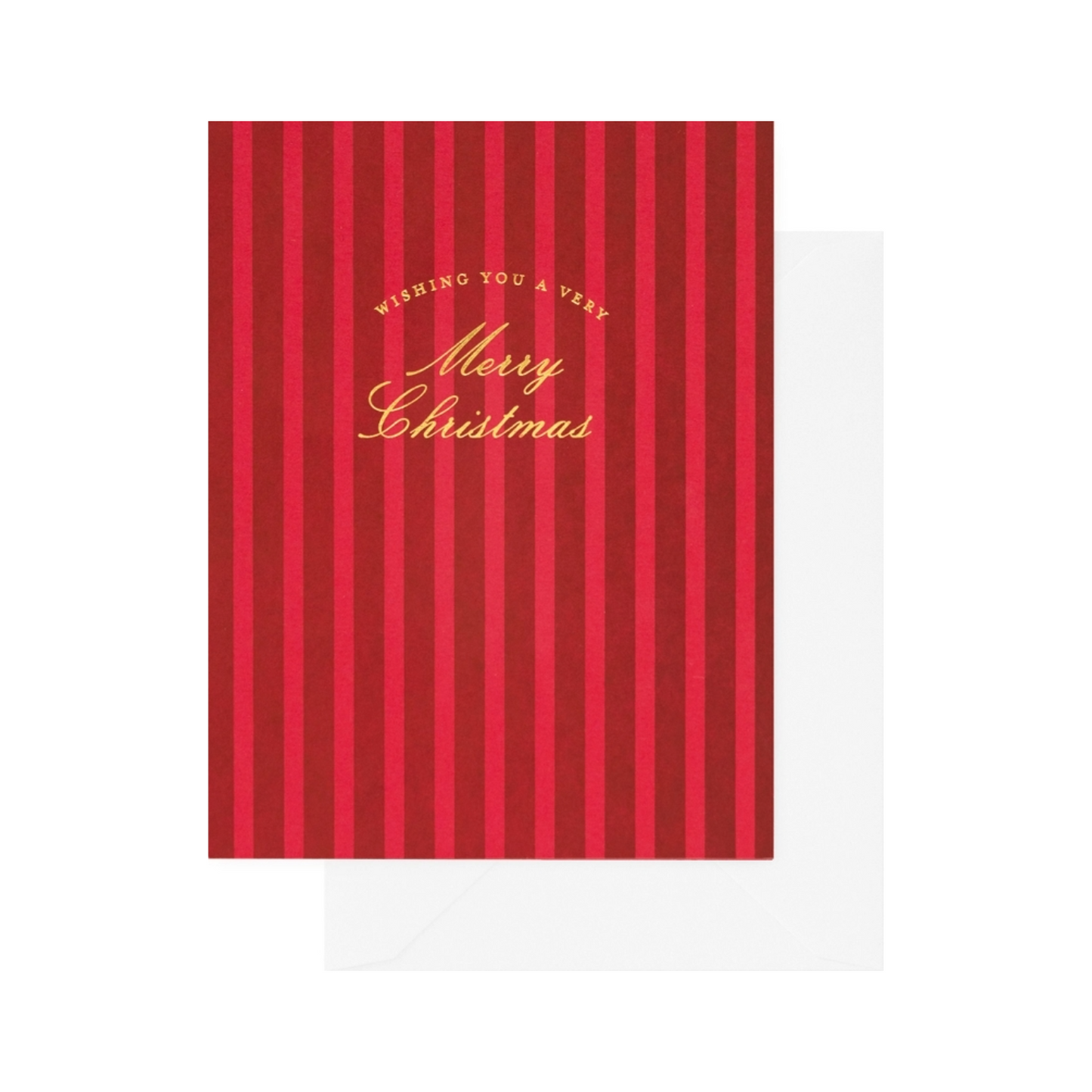 Sugar Paper Red Stripe Merry Christmas Card