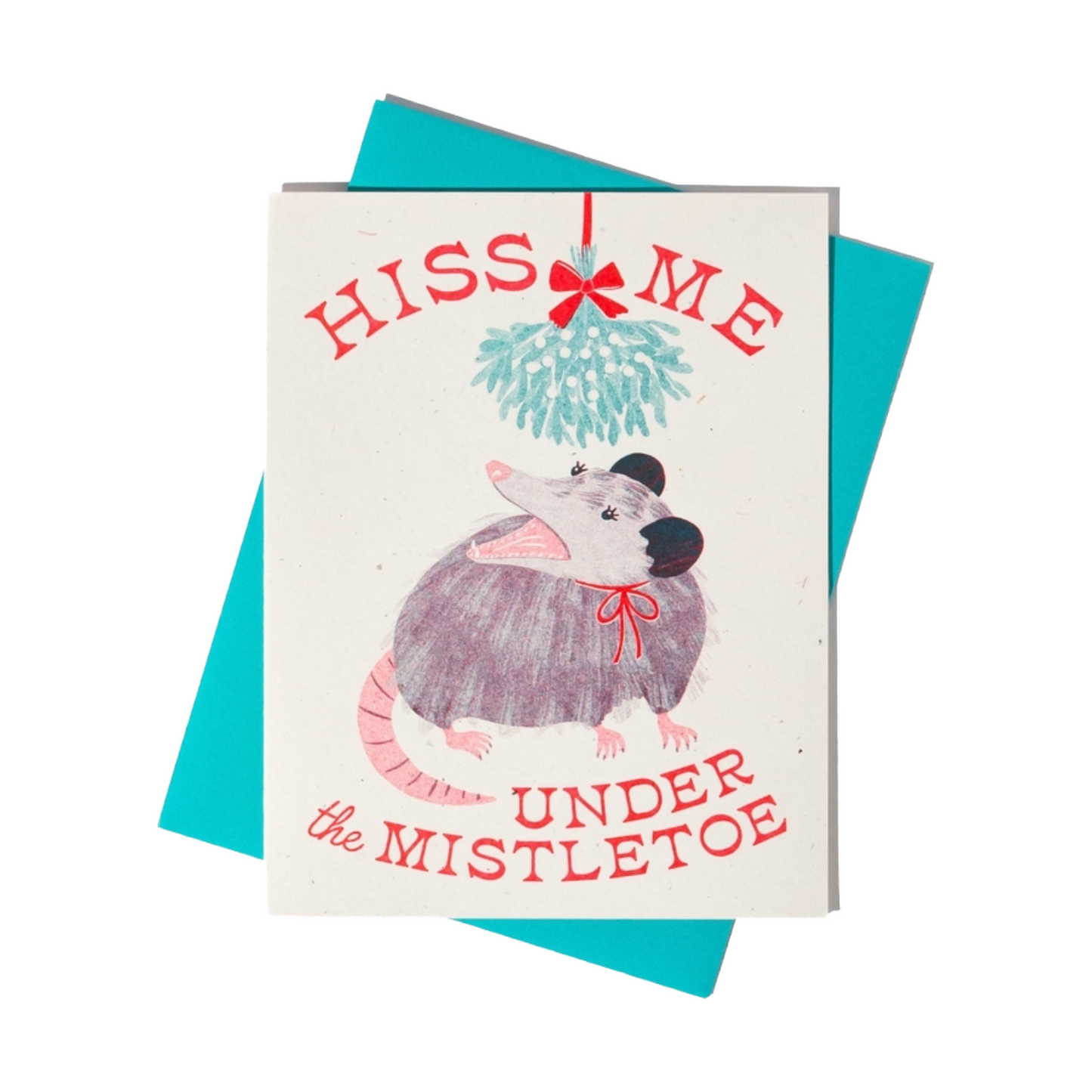 Hiss Me Under the Mistletoe Card