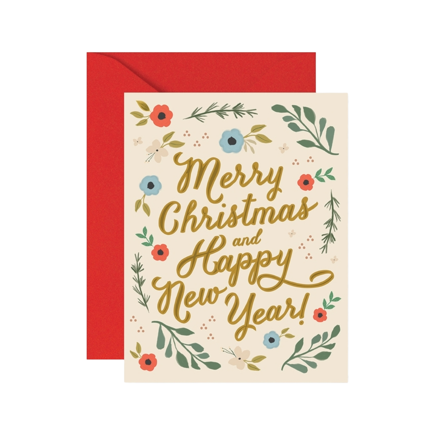 Merry Christmas Floral Card
