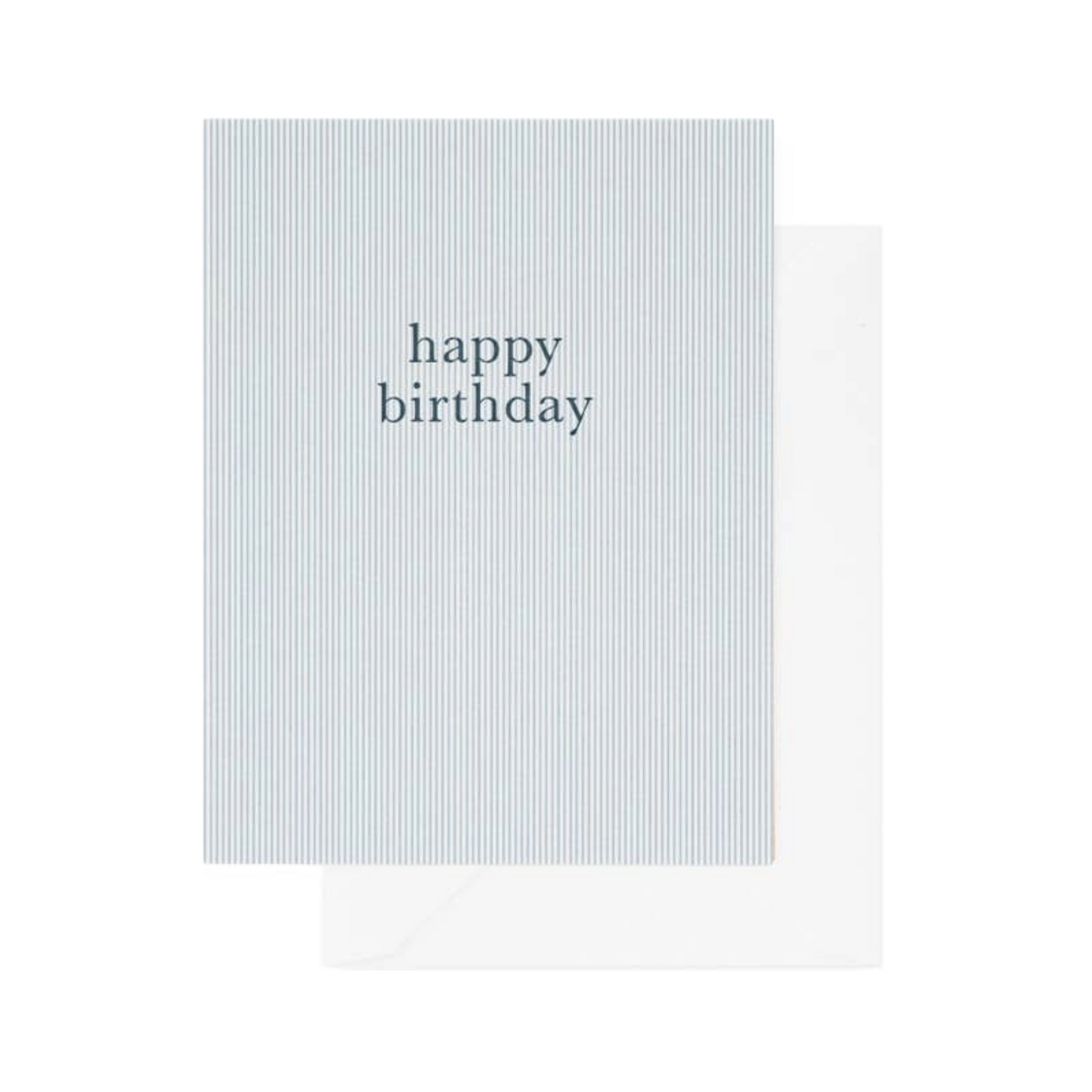 Sugar Paper Blue Pinstripe Happy Birthday Card