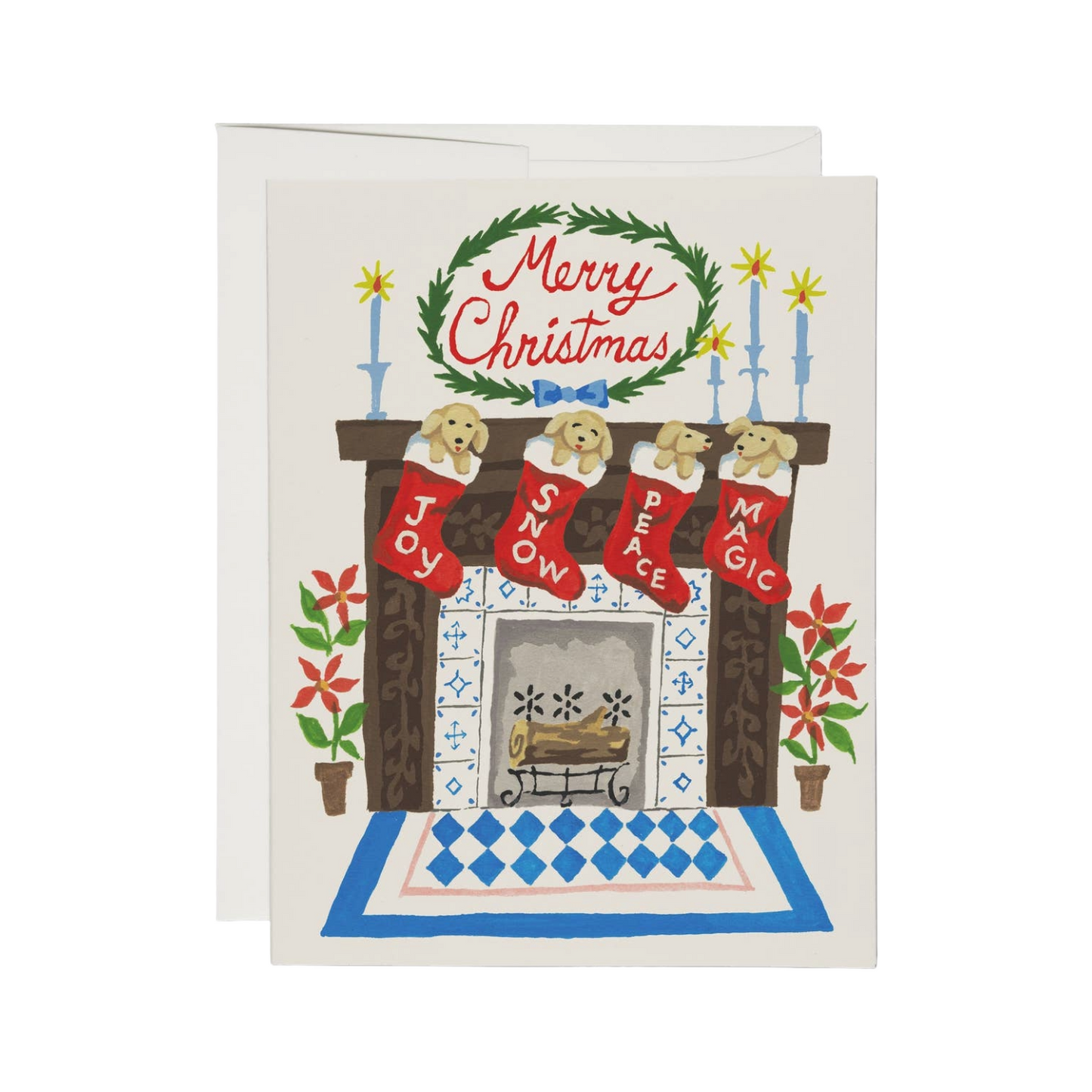 Fireplace Puppies Card