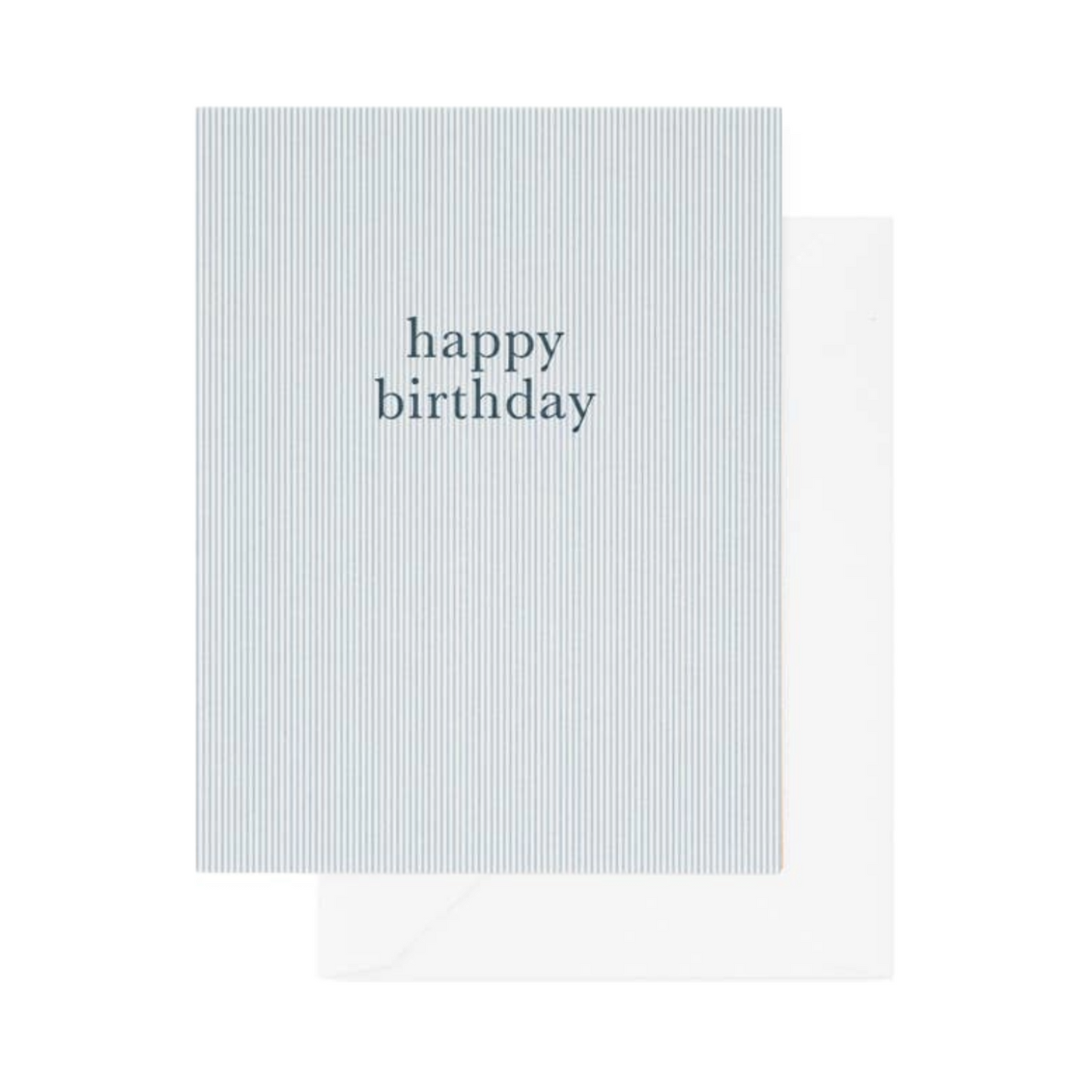 Sugar Paper Blue Pinstripe Happy Birthday Card