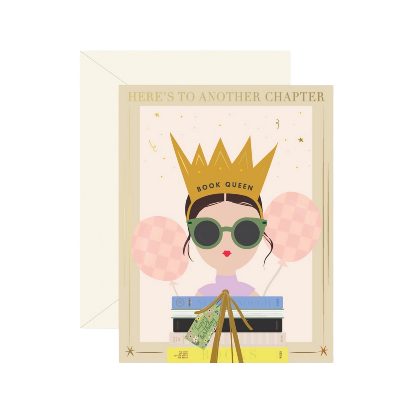 Book Queen Birthday Card