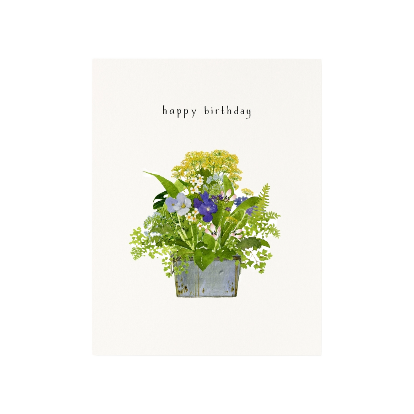 Flowers and Ferns Birthday Card