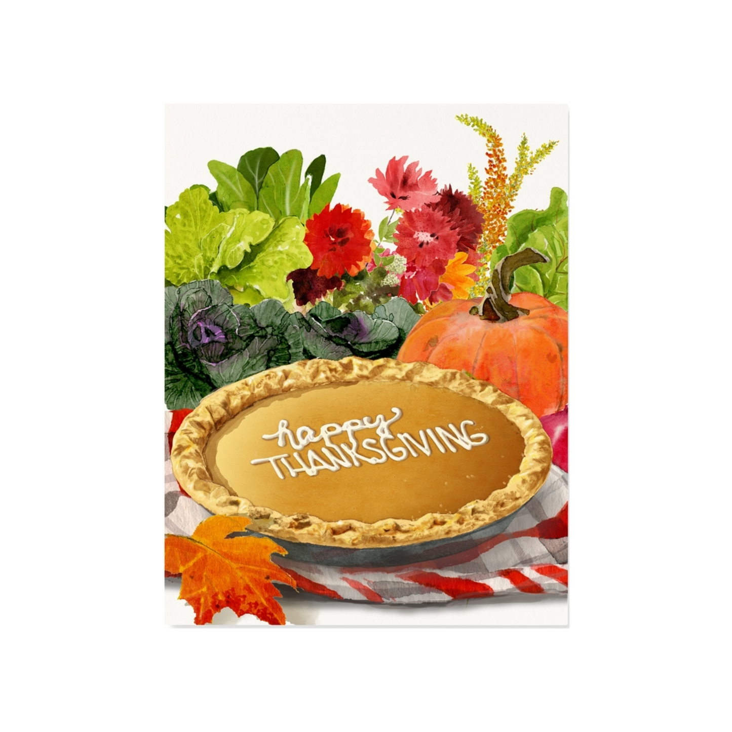 Pumpkin Pie Thanksgiving Card