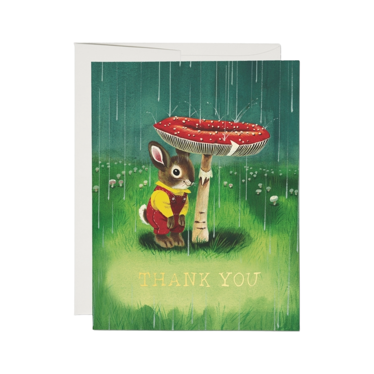 Richard Scarry Bunny and Mushroom Card