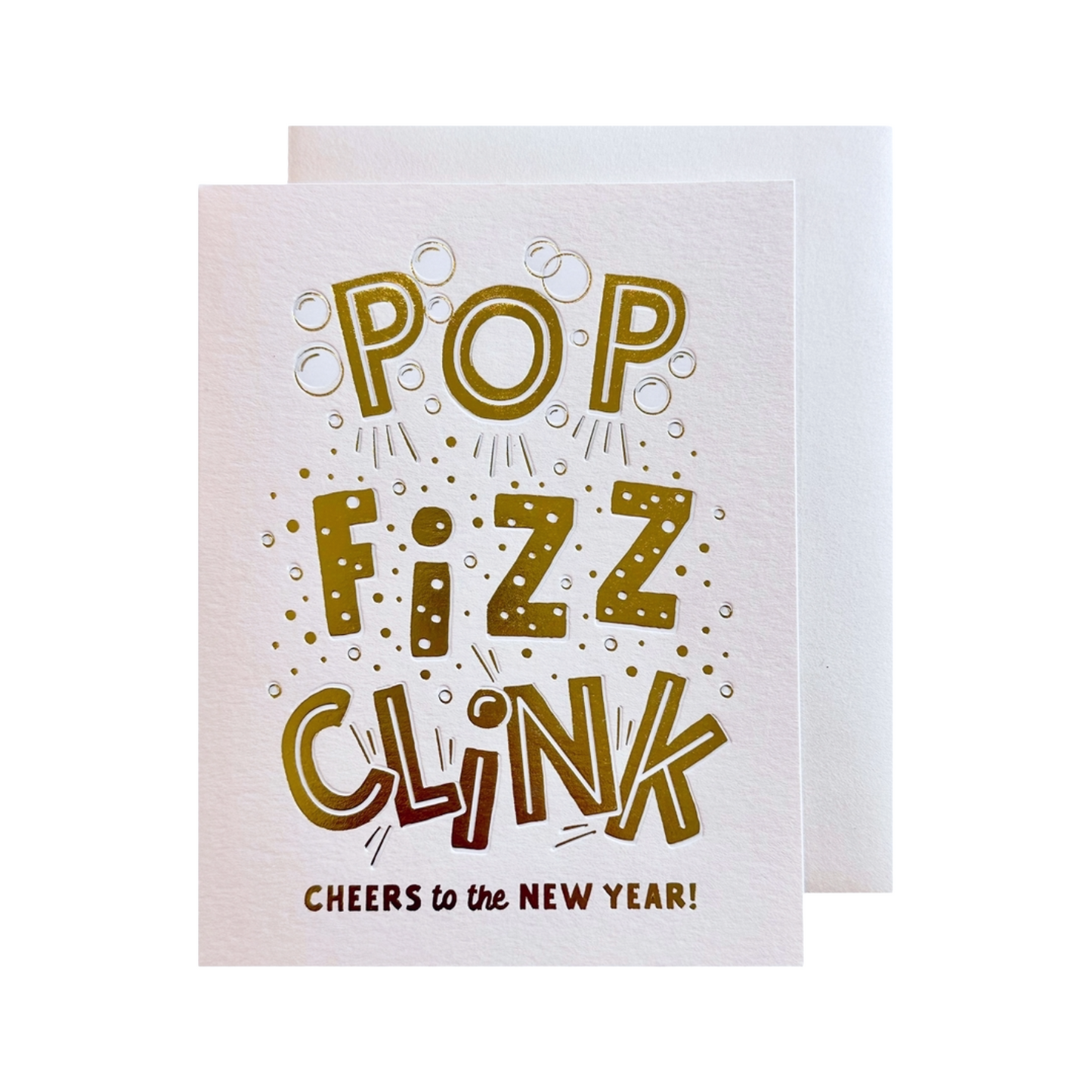 Pop, Fizz, Clink Happy New Year Card