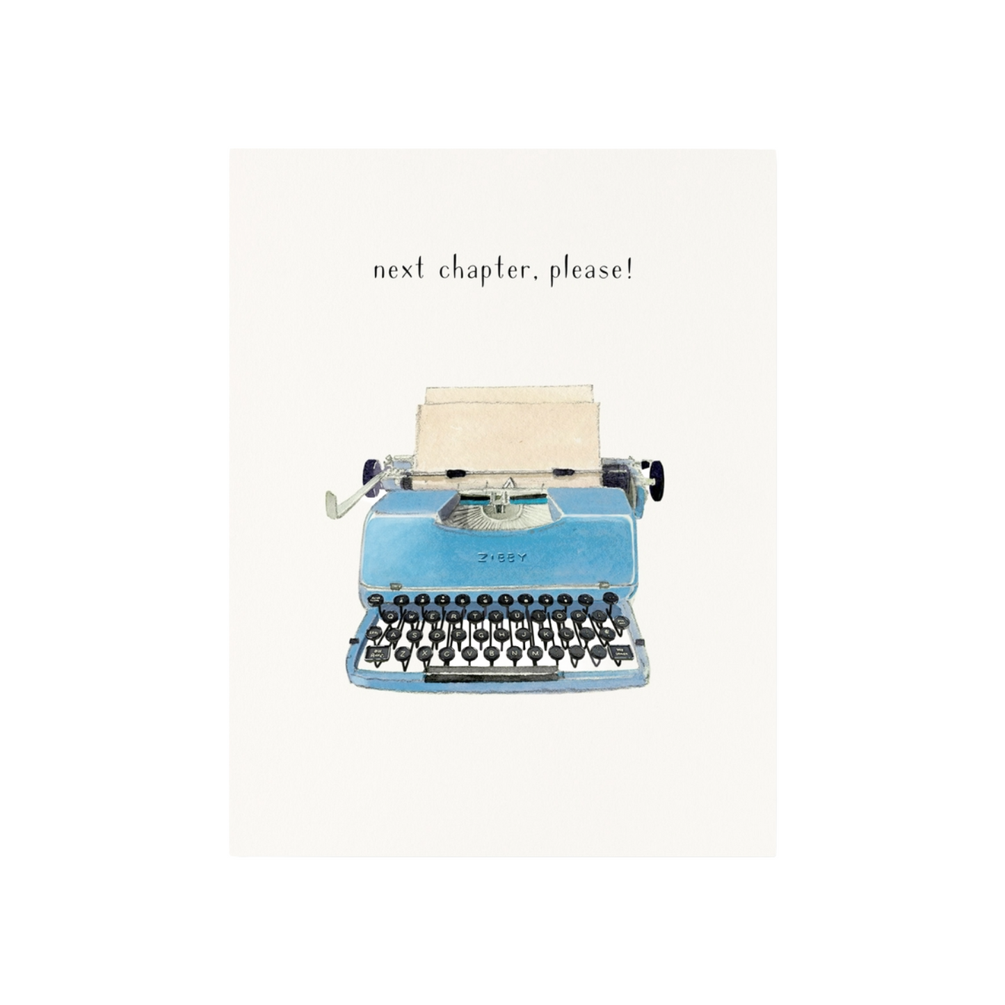 Next Chapter Typewriter Card