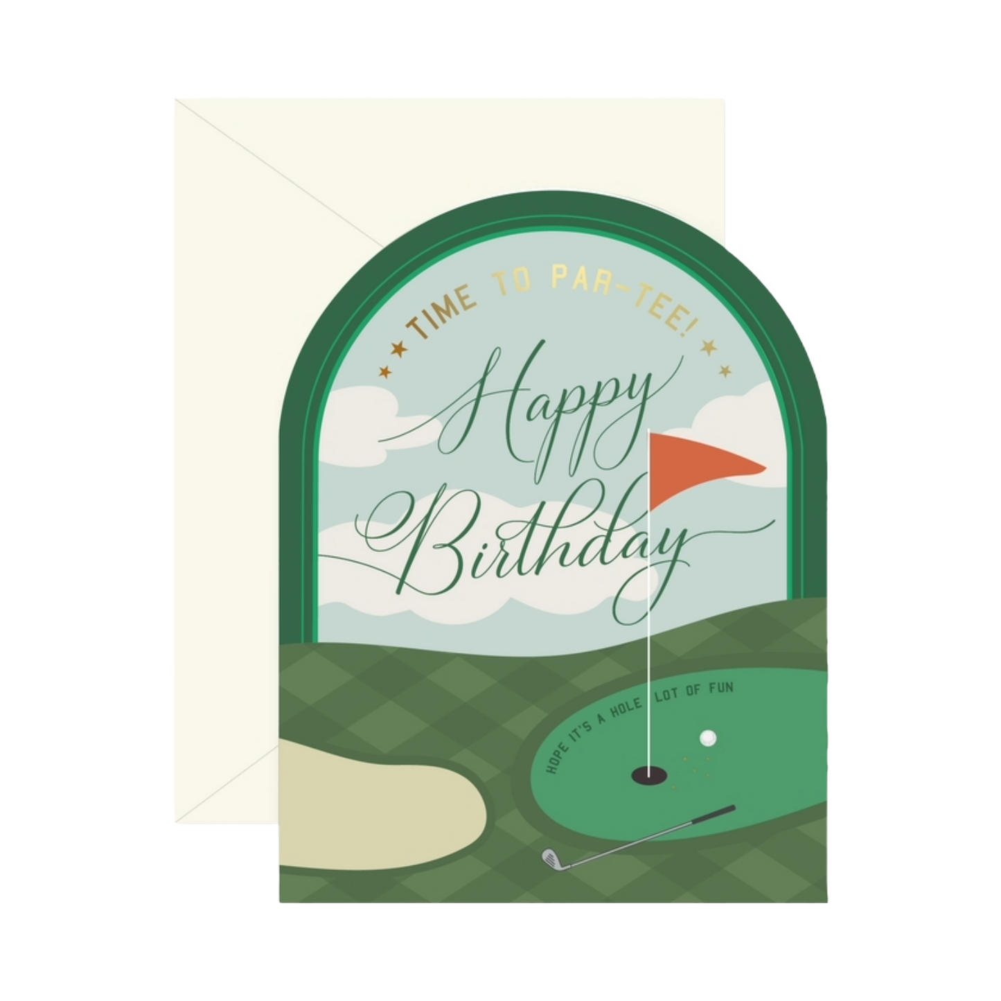 Time To Par-Tee Golf Birthday Card