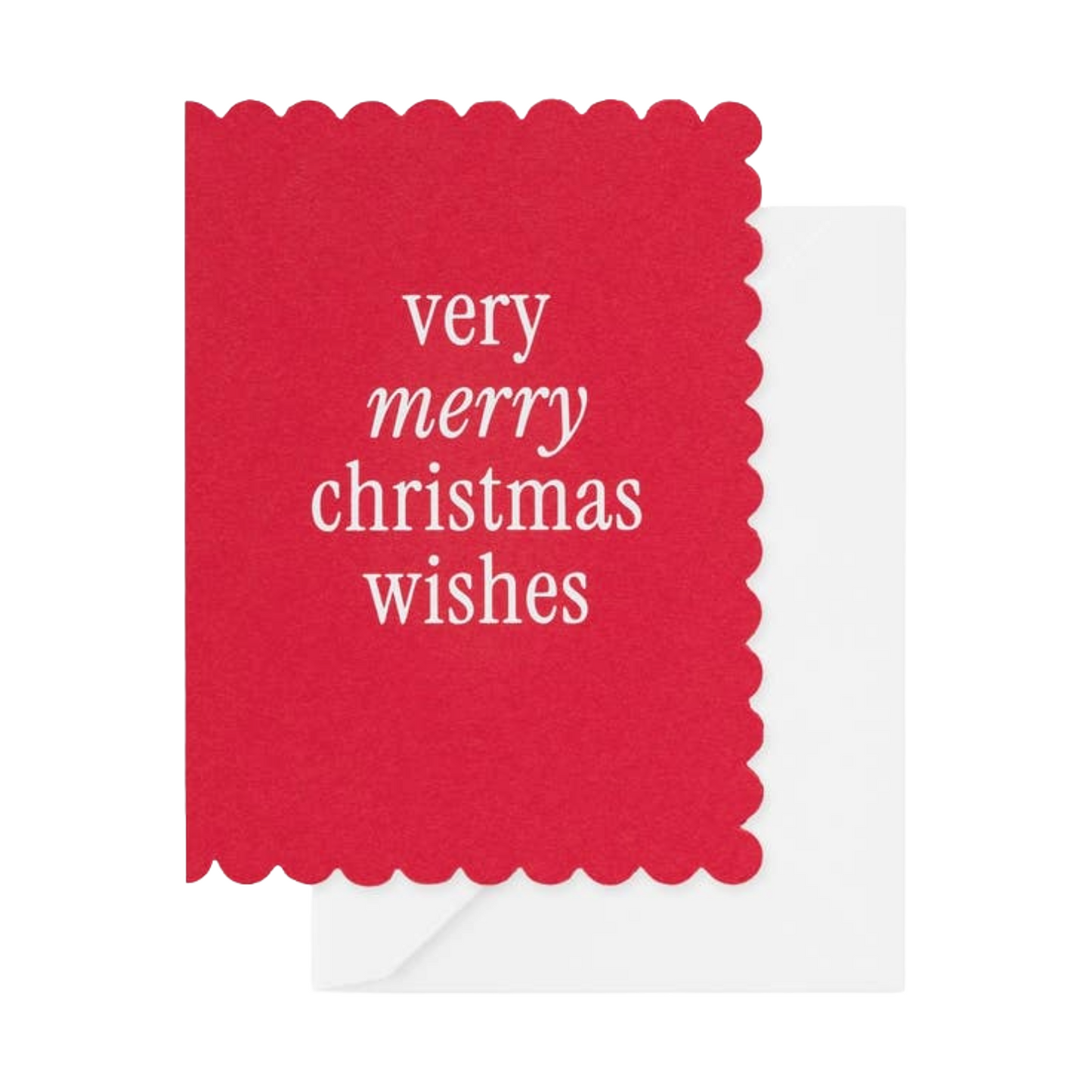 Sugar Paper Very Merry Christmas Scallop Card
