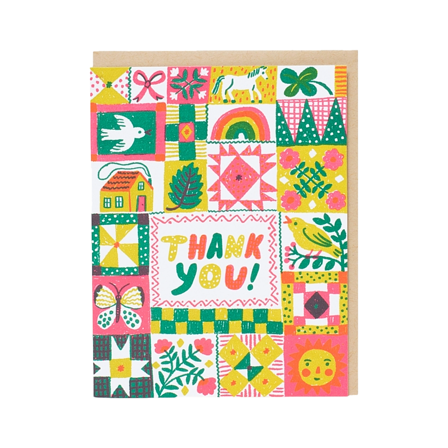 Quilted Thank You Card by Egg Press