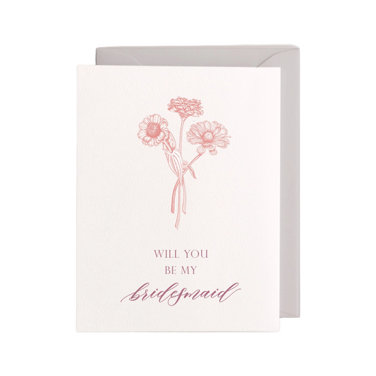 Bridesmaid Floral Card by Rust Belt Love
