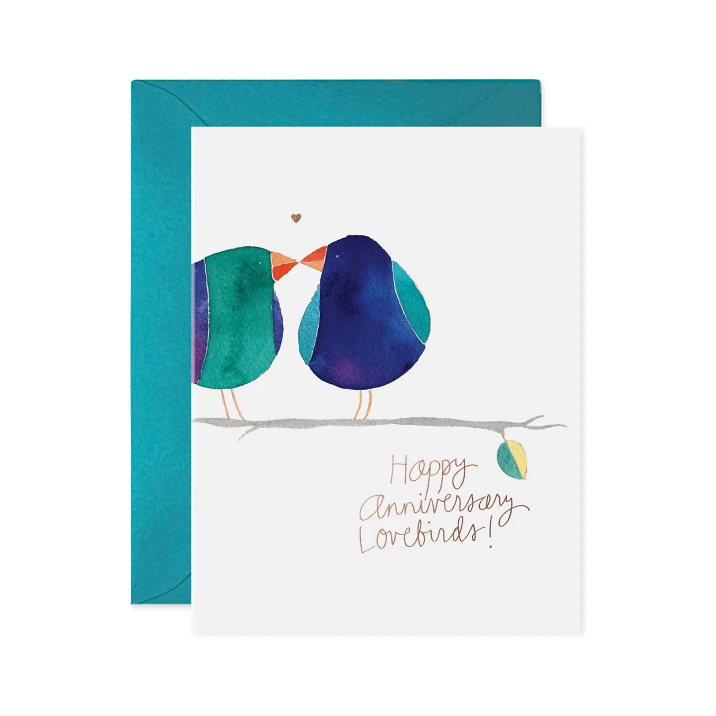 Lovebirds Anniversary Card by E. Frances Paper