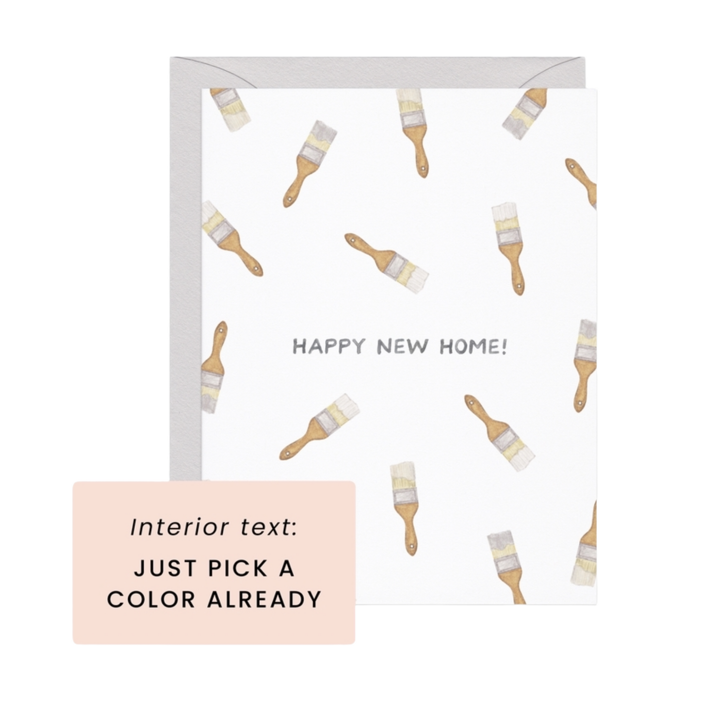 New Home Paint Brush Card by Amy Zhang