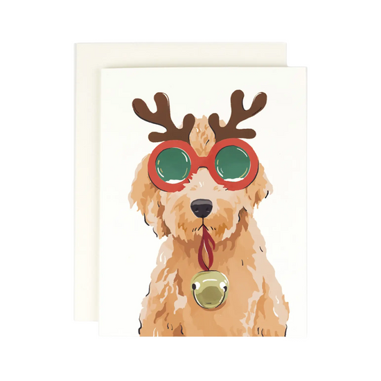 Reindeer Dog Card by Amy Heitman