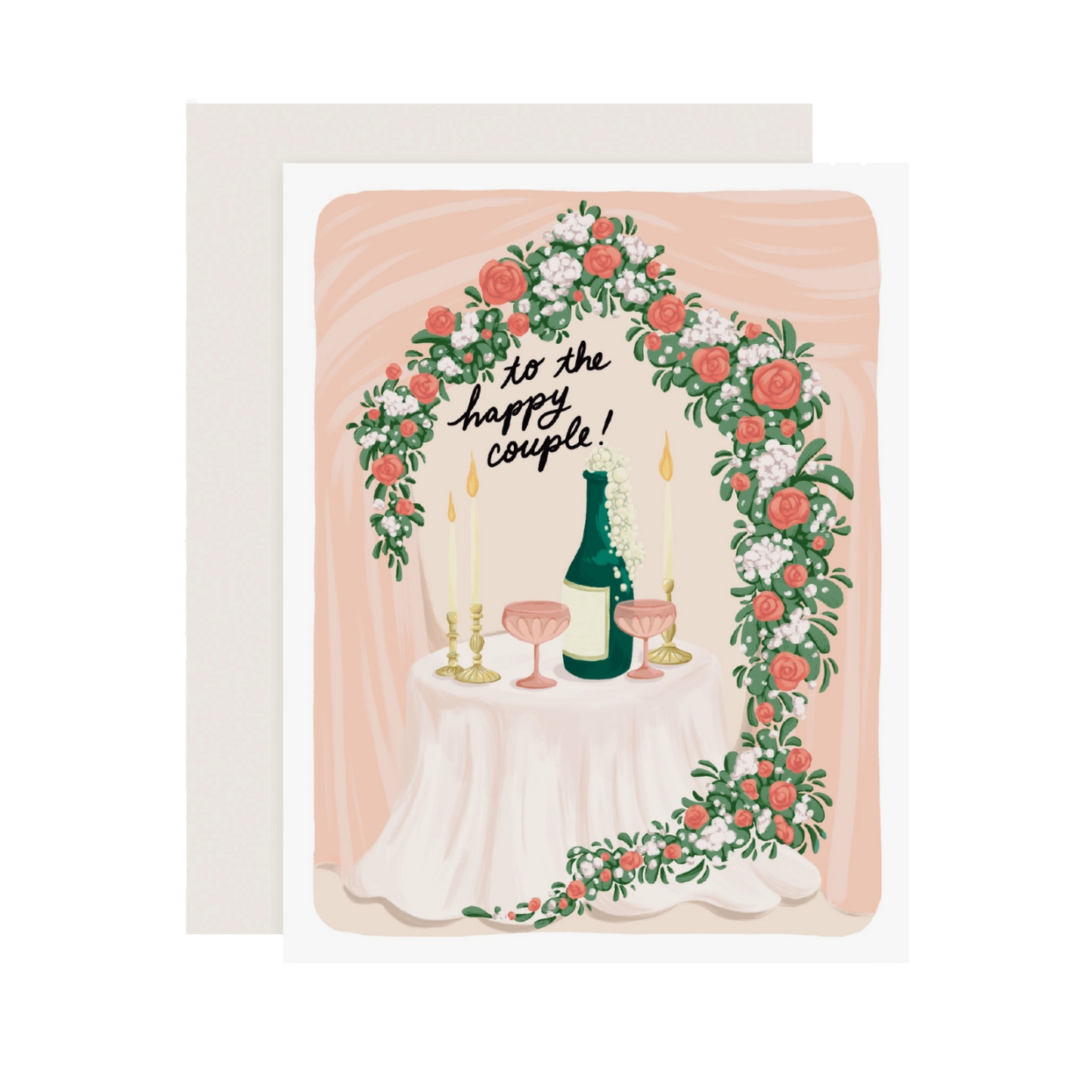 Champagne Happy Couple Card by Slightly