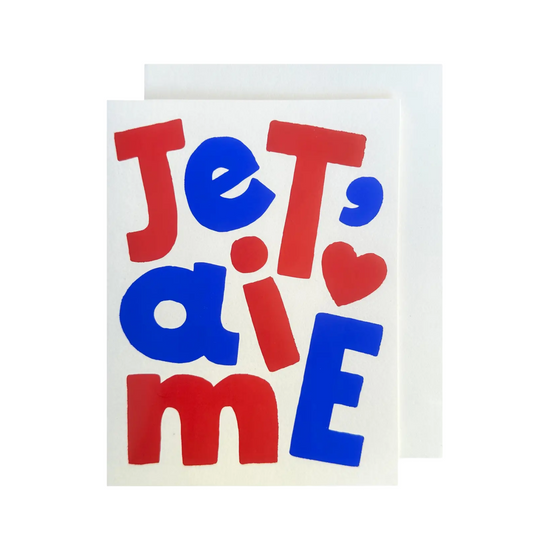 Je T'aime Love Card by The Social Type