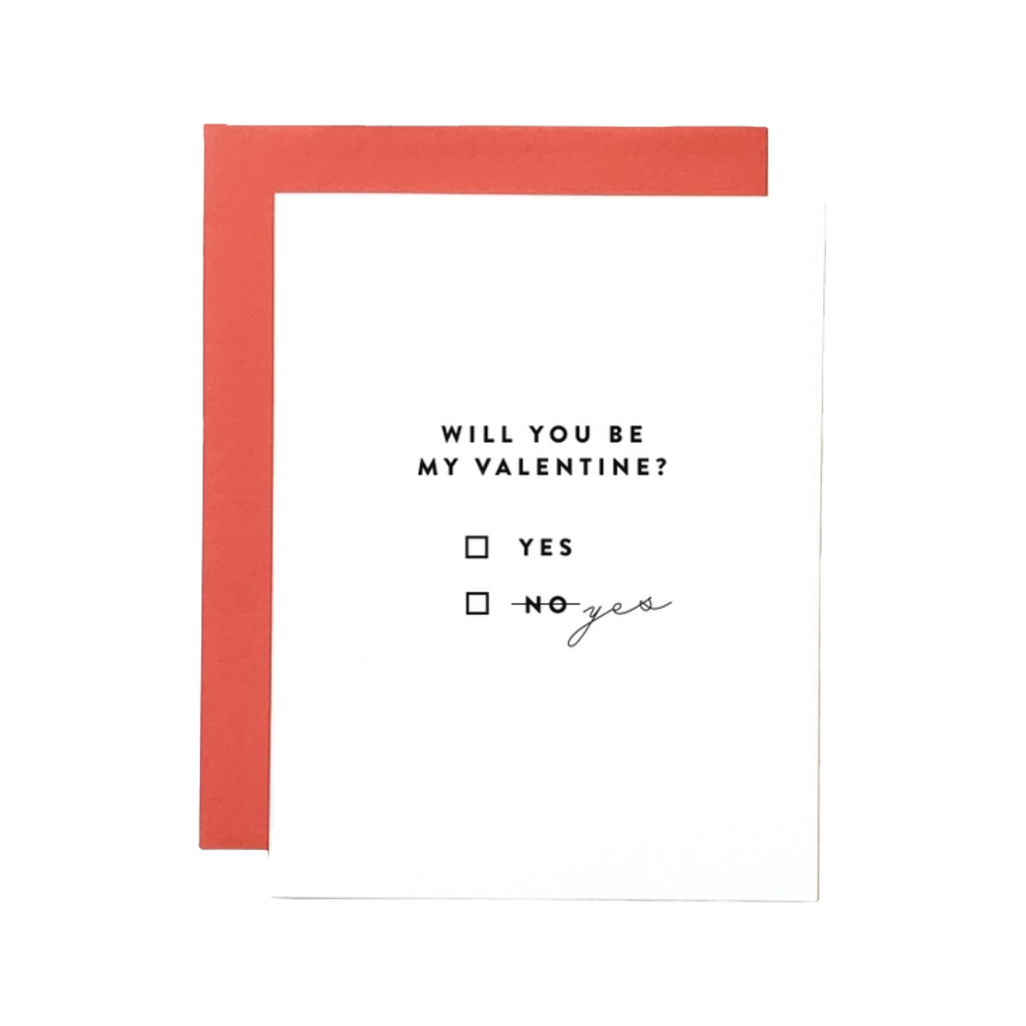 Check Yes Valentine's Card