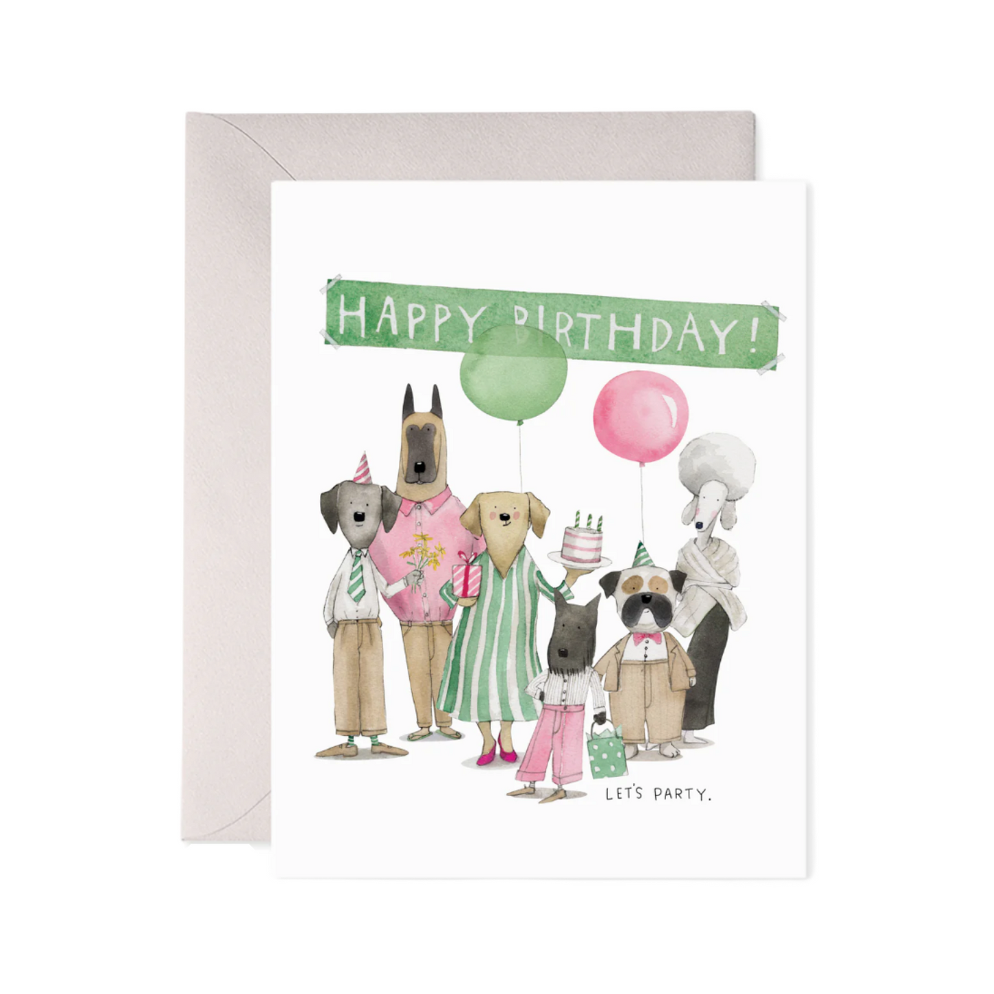 Dog Party Birthday Card by E. Frances Paper