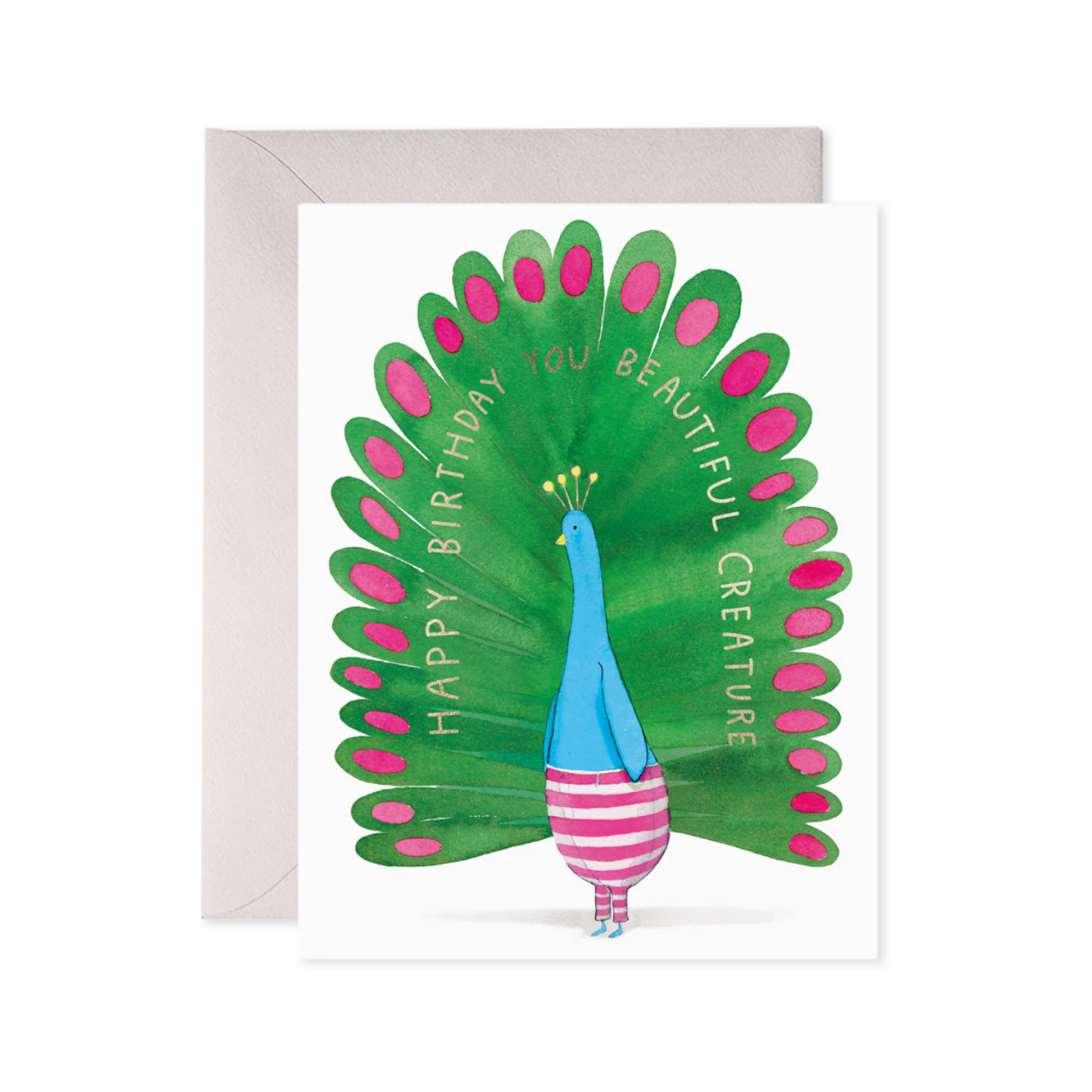 Peacock Birthday Card