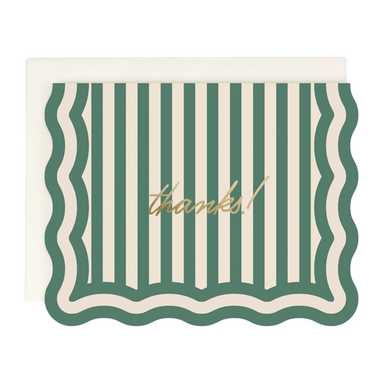 Striped Thanks Card by Amy Heitman