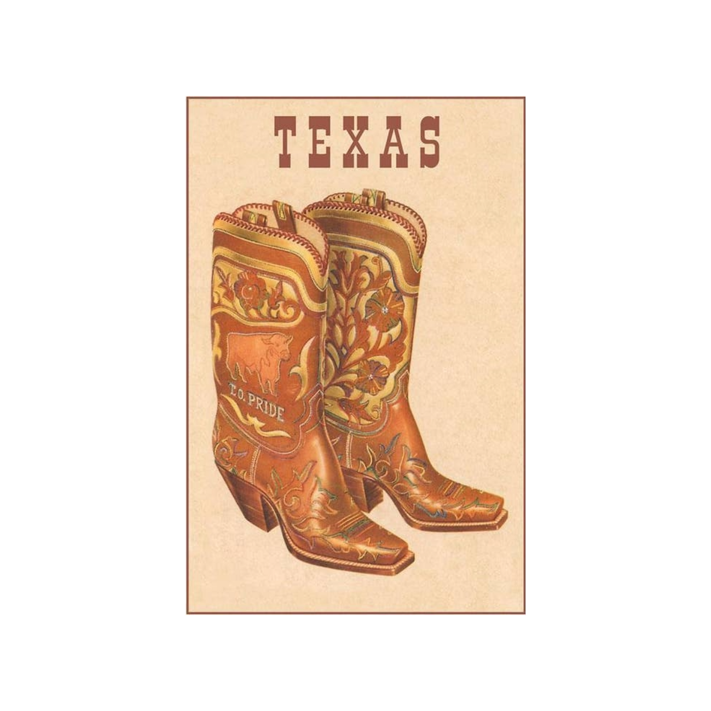 Fancy Cowboy Boots Postcard