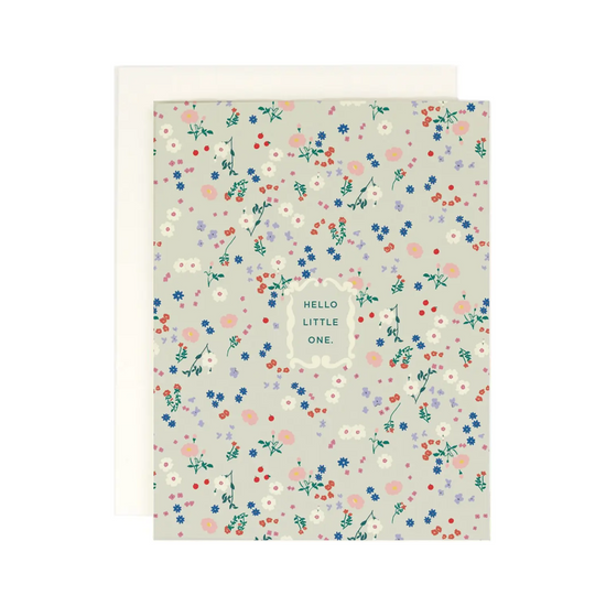 Patterned Hello Little One Card by Amy Heitman