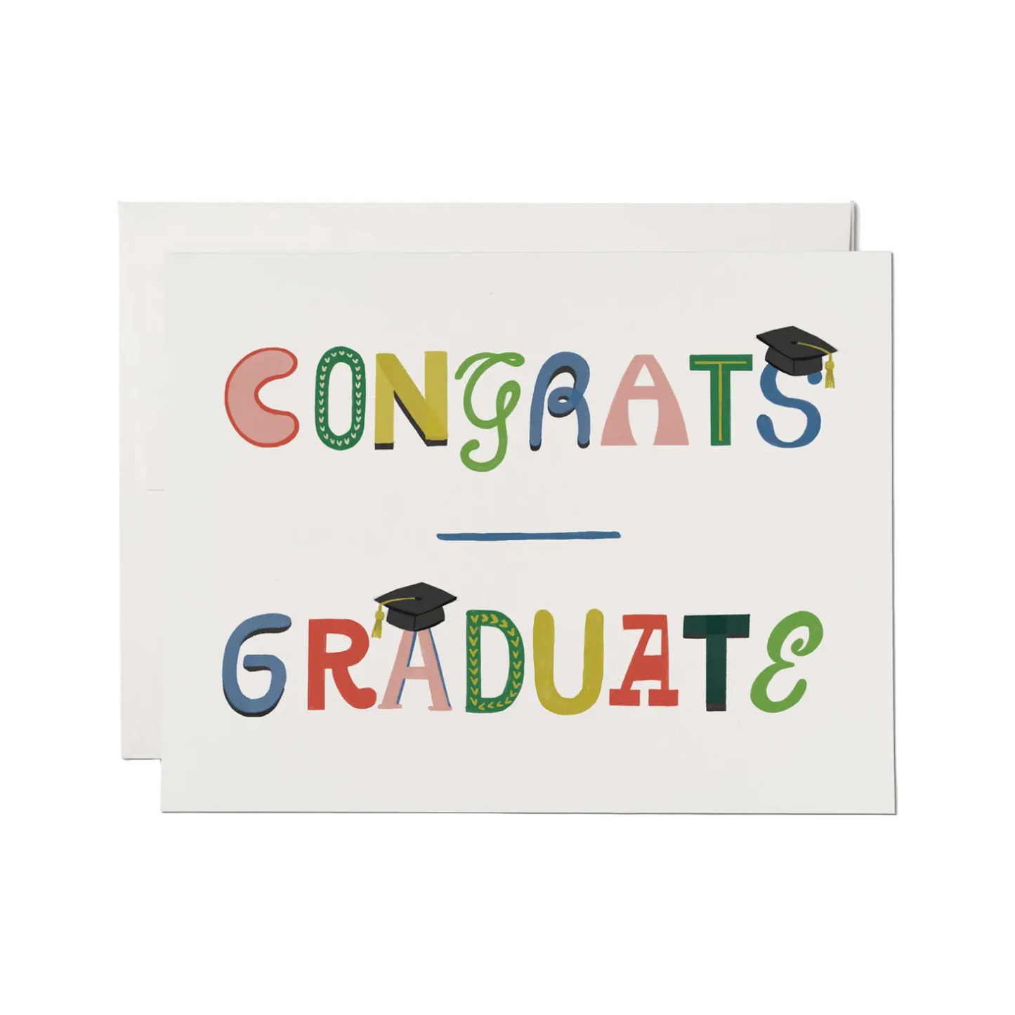 Graduate Typography Card by Red Cap Cards