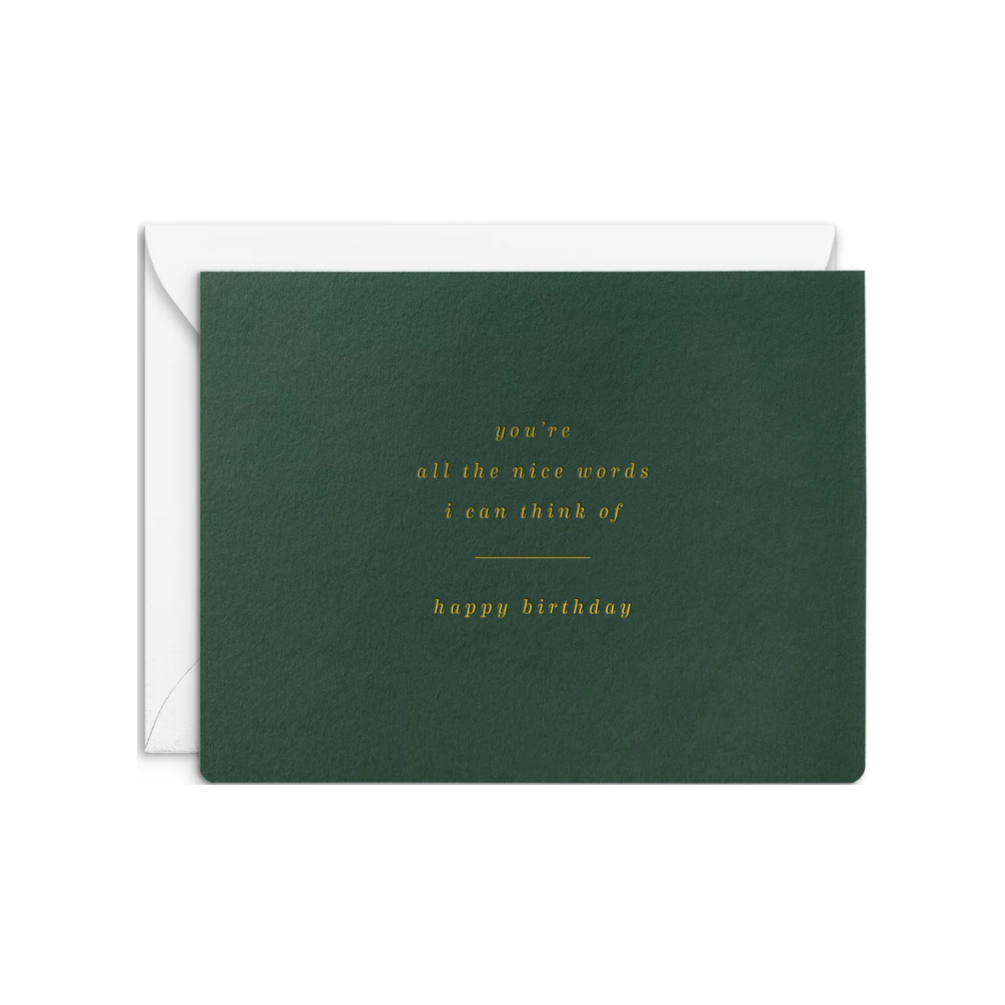 Nice Words Birthday Card by Smitten On Paper