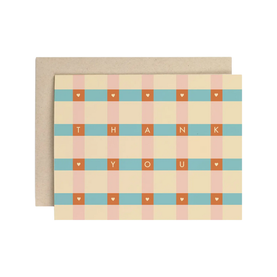 Checkered Thank You Card by Amy Heitman