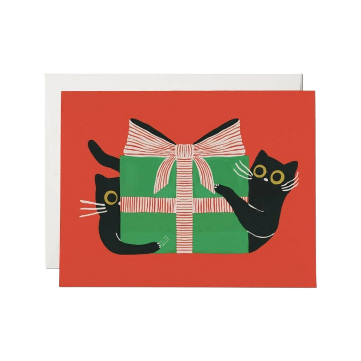 Holiday Black Cat Card