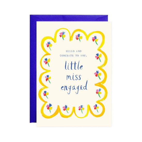 Little Miss Engaged Card by Mr. Boddington's Studio