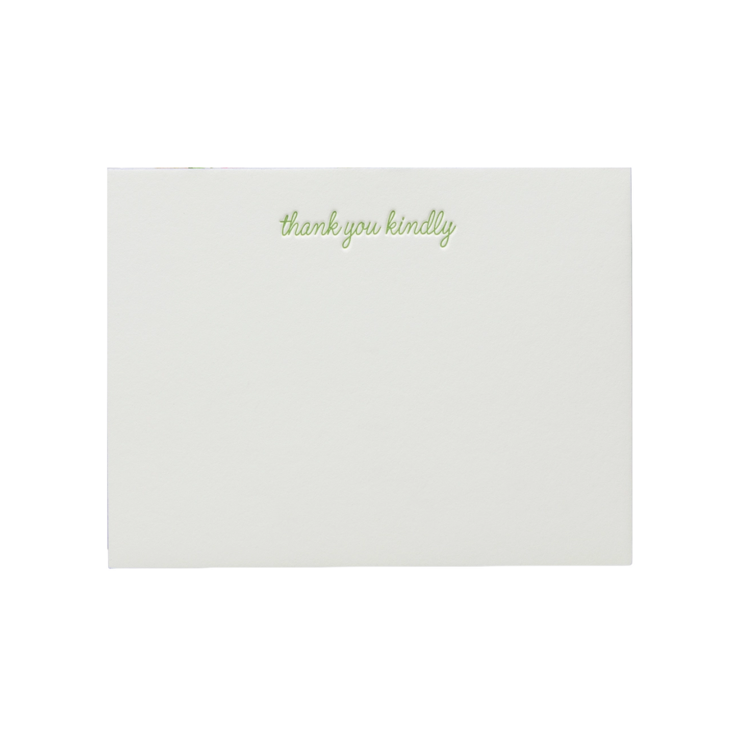 Thank You Kindly Fancy Pants Letterpress Flat Notecards