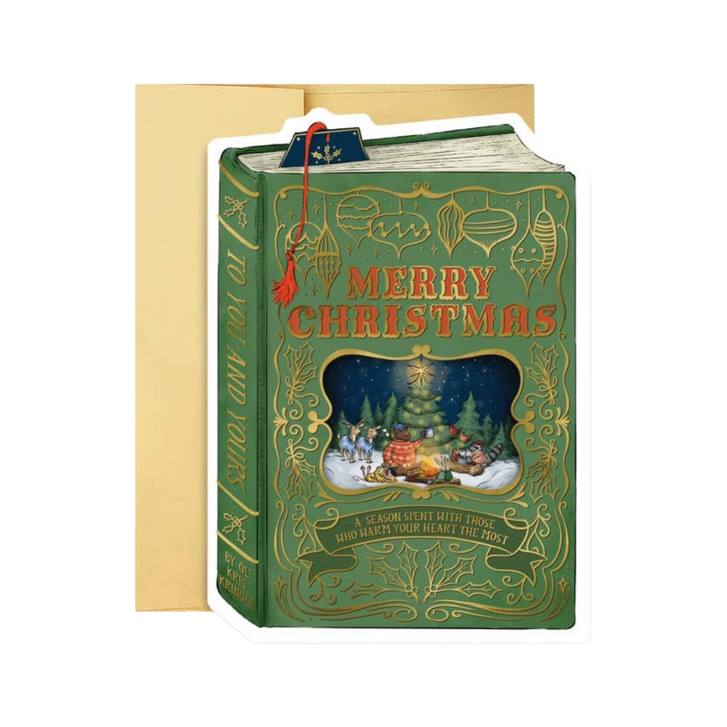 Merry Christmas Book Cover Card