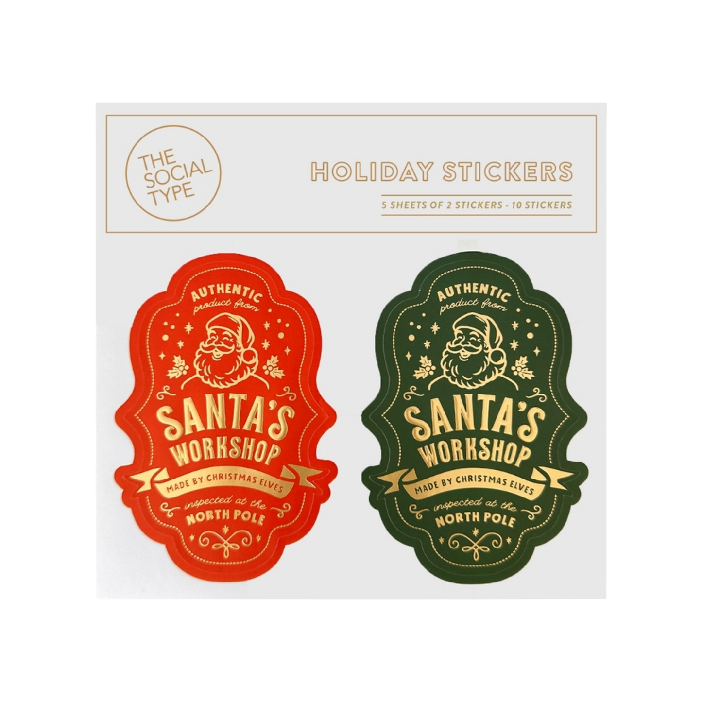Santa's Workshop Holiday Sticker Sheets