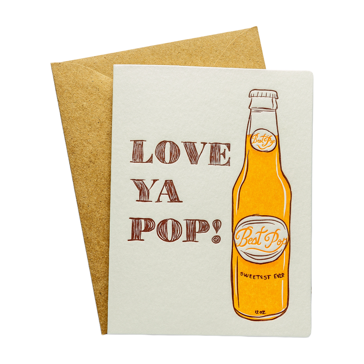 Love Ya Pop Card by Color Box Design & Letterpress