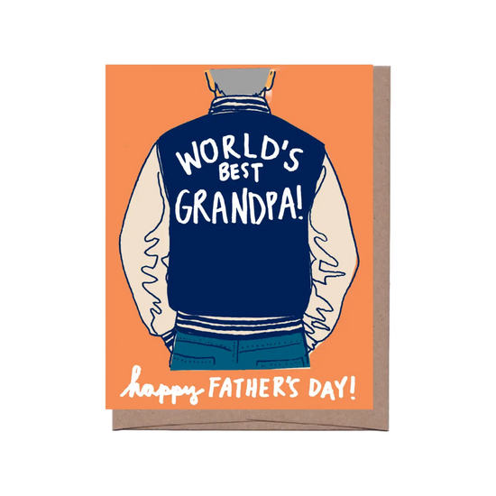 Grandpa Varsity Father's Day Card by La Familia Green