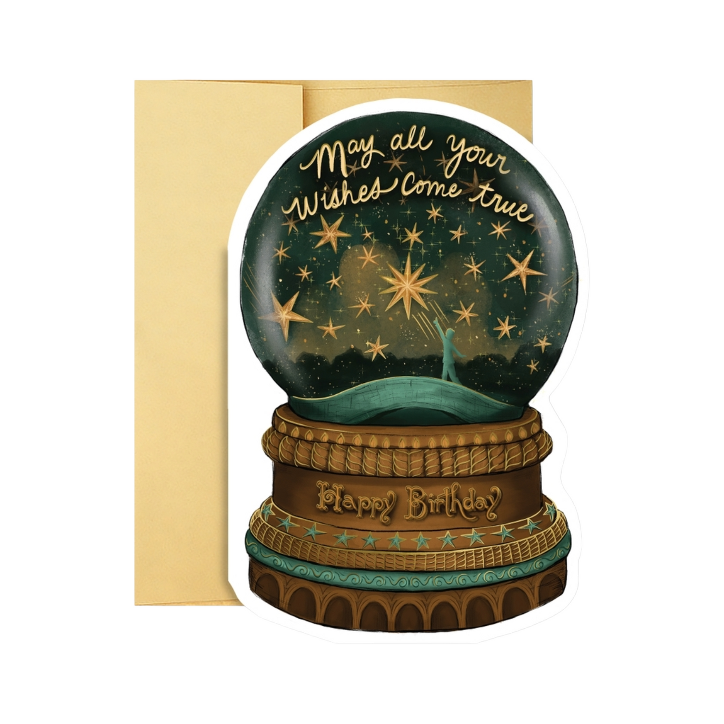 Birthday Wishes Snowglobe Card