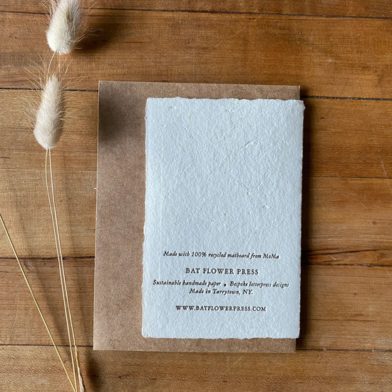 Tiny Heart Handmade Card by Bat Flower Press