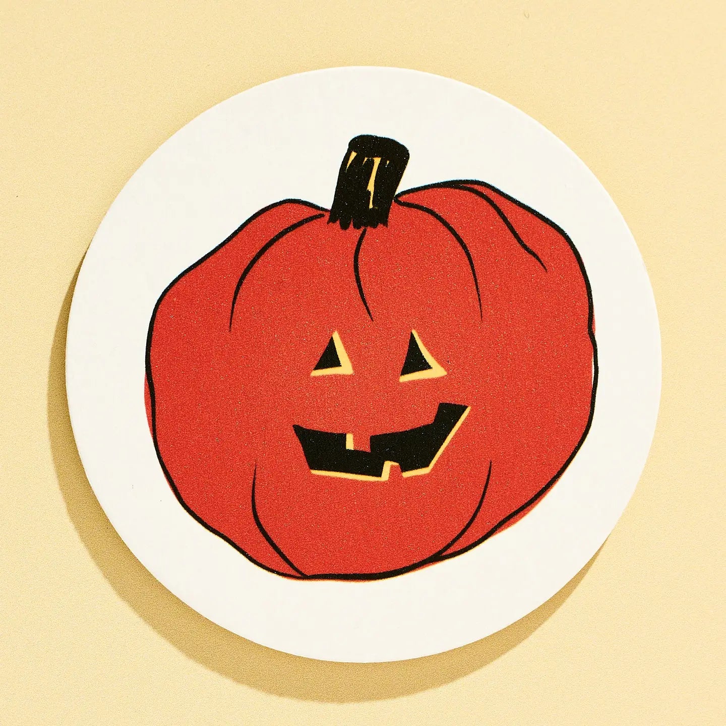 Jack-O'-Lantern Pumpkin Paper Coasters