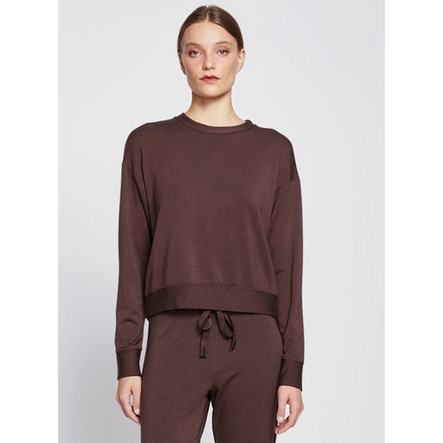 Softest Fleece Raglan Sweatshirt, Espresso