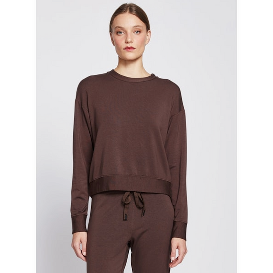 Softest Fleece Raglan Sweatshirt, Espresso