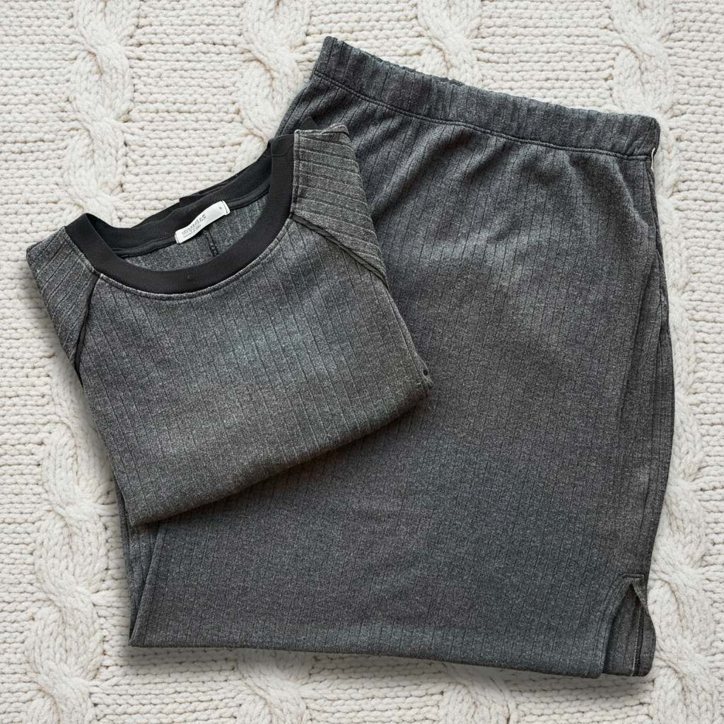 Lofty Poorboy Side Slit Midi Skirt, Black