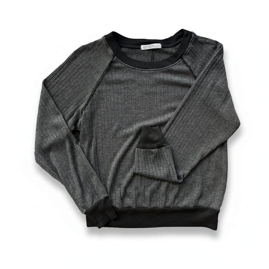 Lofty Poorboy Raglan Top, Black